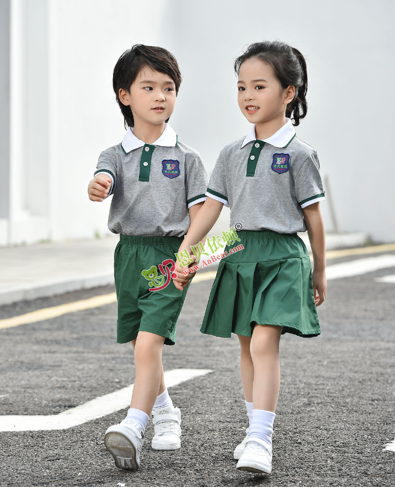 N10495AB幼儿园夏季园服-2022夏季新款园服|2022英伦风校服|恩贝依顿园服