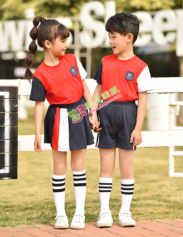 N10443AB幼儿园夏季园服-2021夏季新款园服|2021英伦风校服