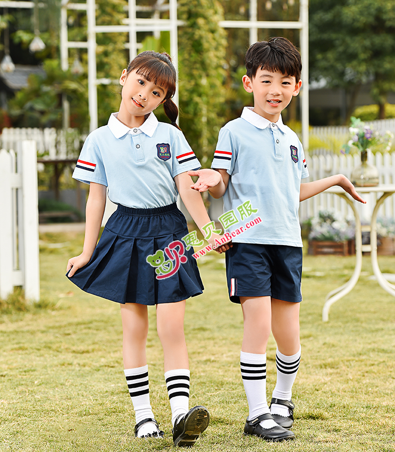 N10450AB幼儿园夏季园服-2021夏季新款园服|2021英伦风校服