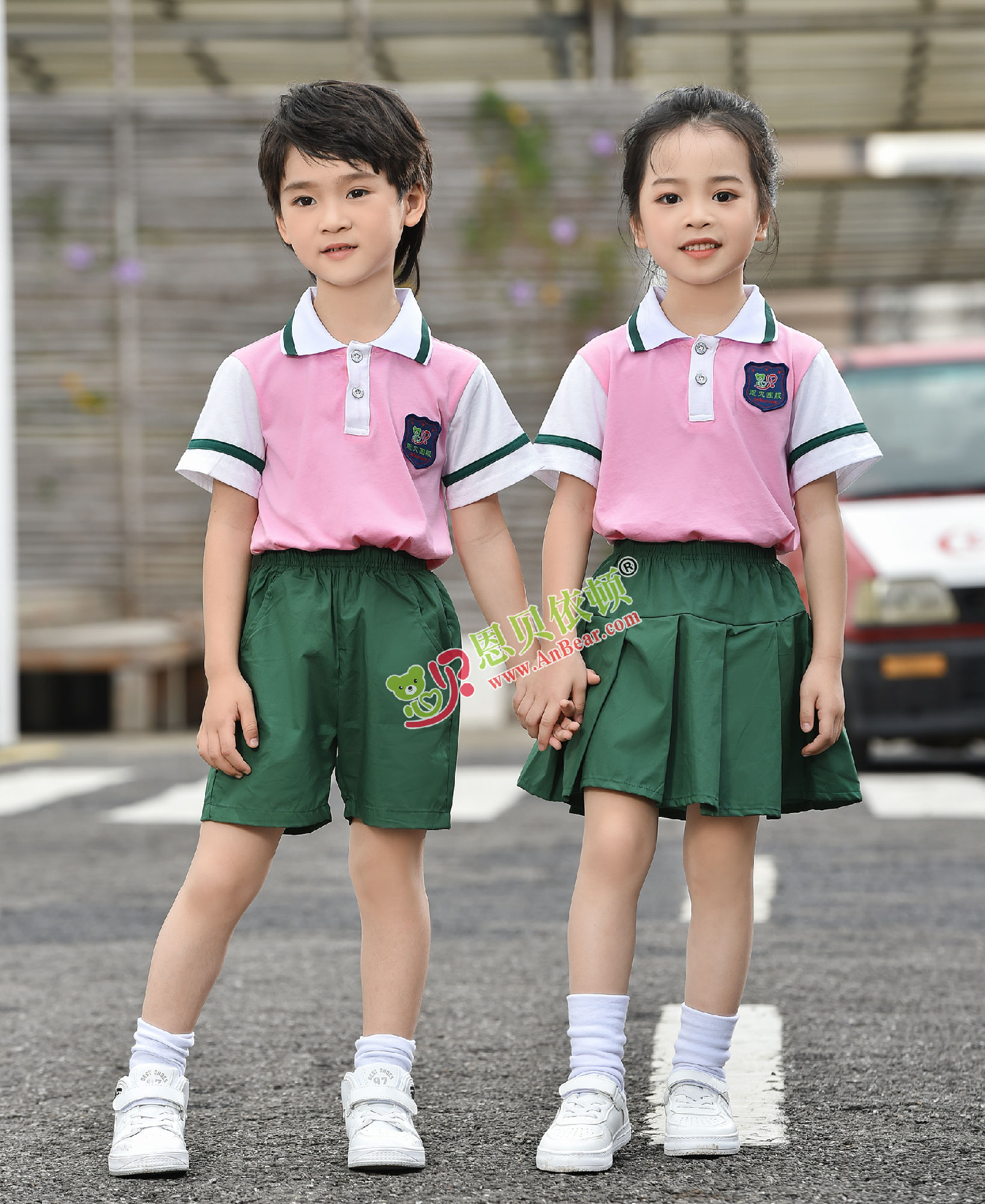 N10494AB幼儿园夏季园服-2022夏季新款园服|2022英伦风校服|恩贝依顿园服