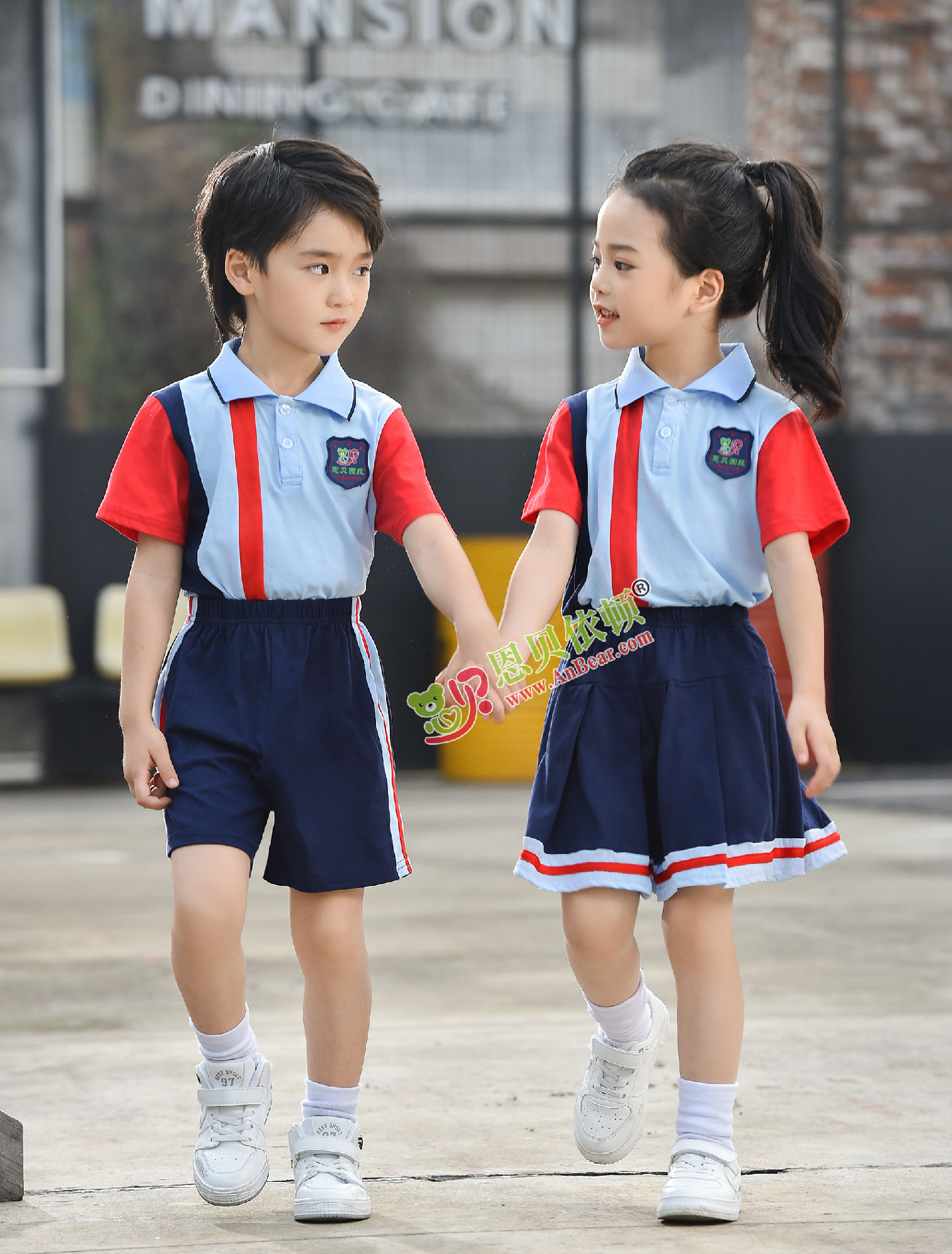 N10507AB幼儿园夏季园服-2022夏季新款园服|2022英伦风校服|恩贝依顿园服