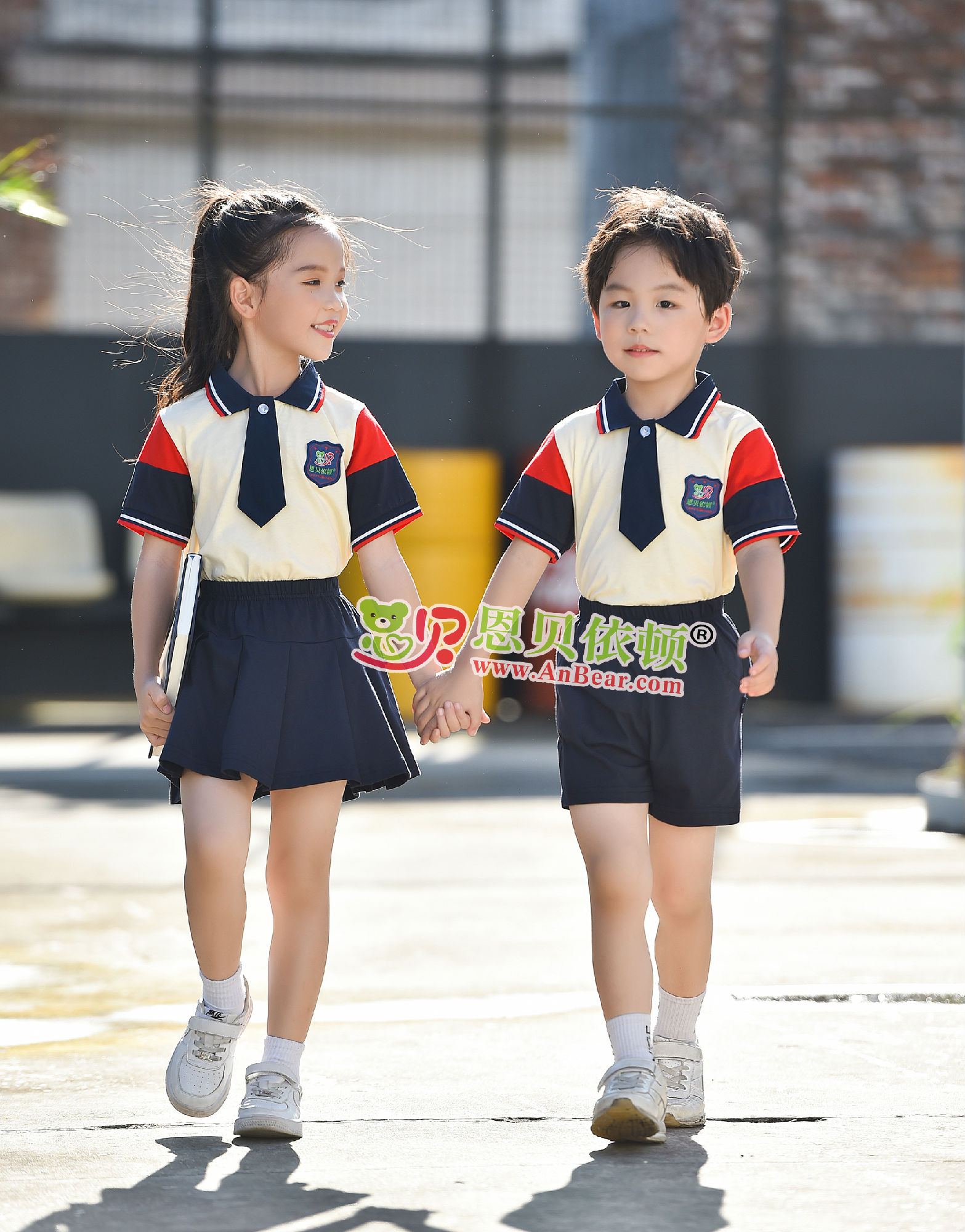 N10558AB幼儿园夏季园服-2023夏季新款园服|2023英伦风校服|恩贝依顿园服