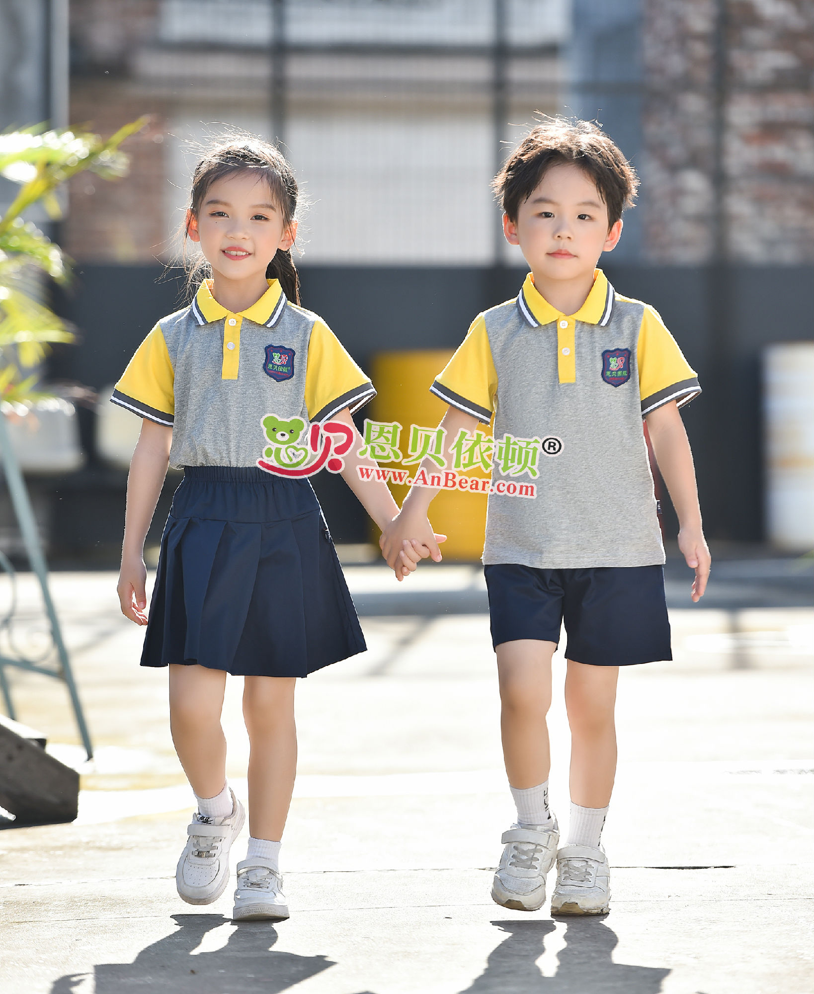 N10565AB幼儿园夏季园服-2023夏季新款园服|2023英伦风校服|恩贝依顿园服