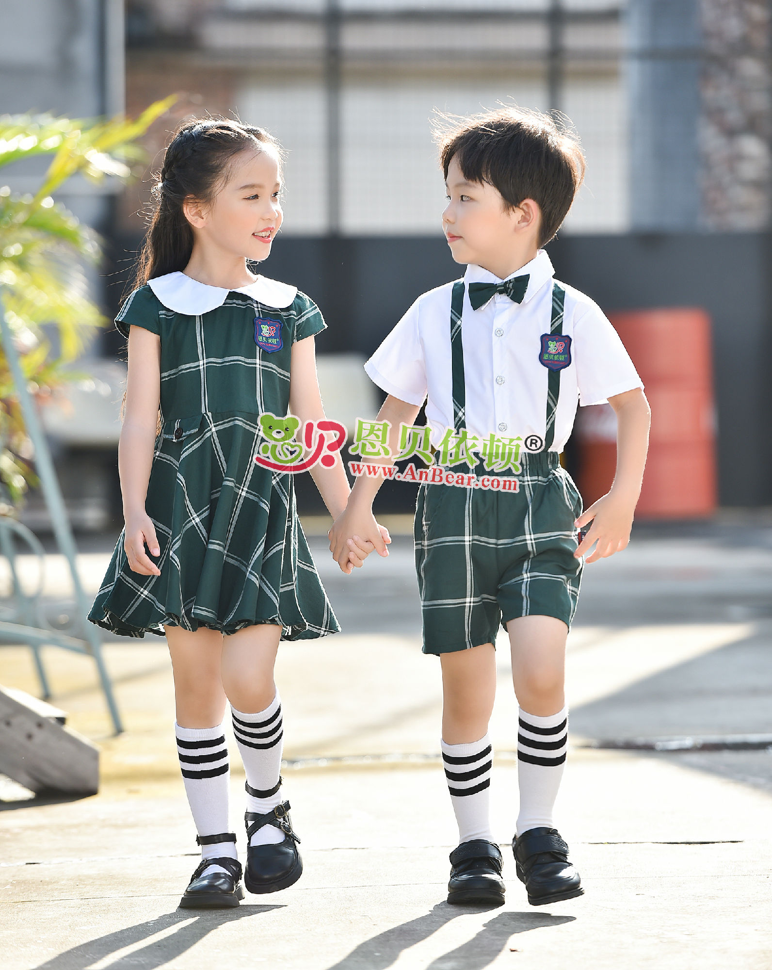 N10568AB幼儿园夏季园服-2023夏季新款园服|2023英伦风校服|恩贝依顿园服