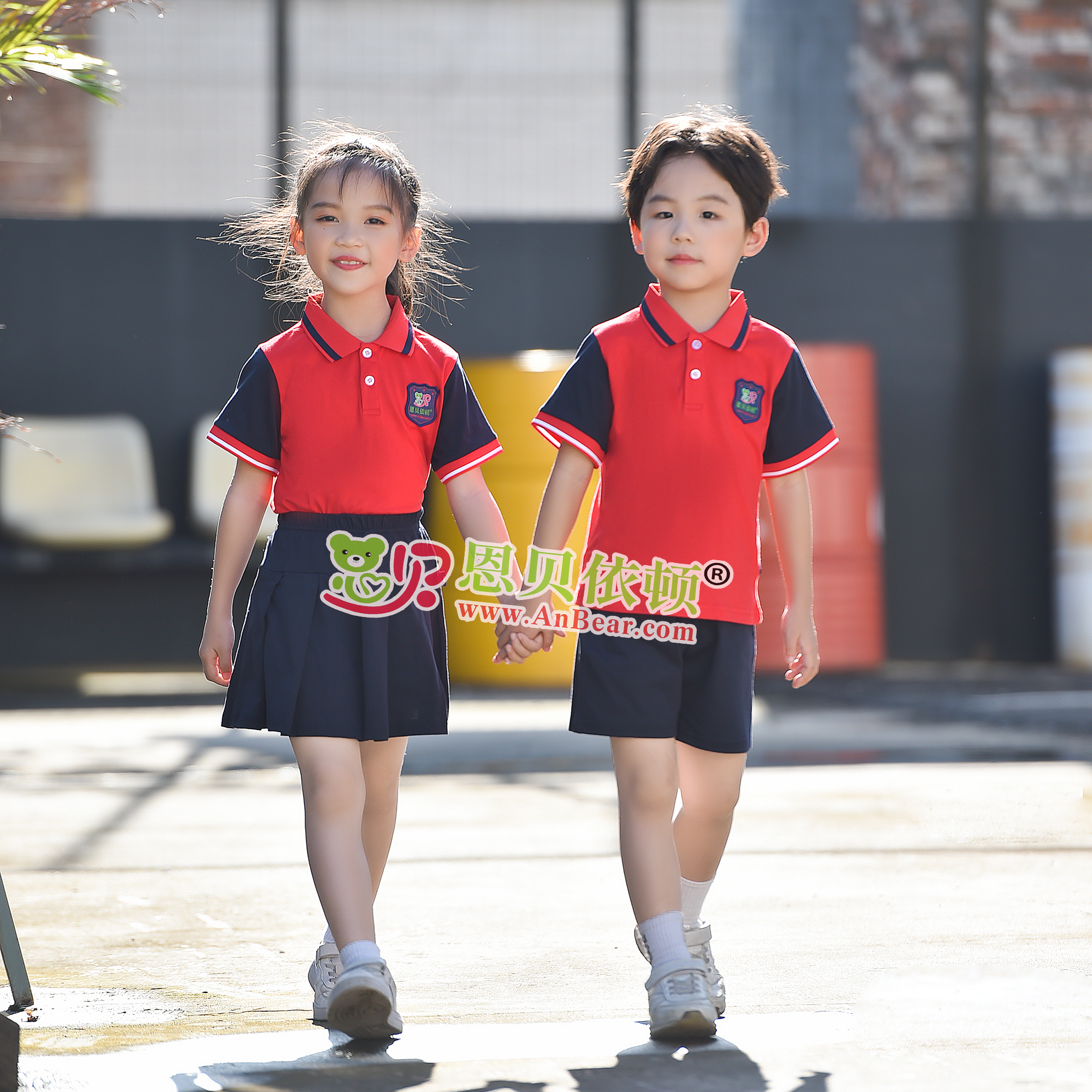  N10569AB幼儿园夏季园服-2023夏季新款园服|2023英伦风校服|恩贝依顿园服