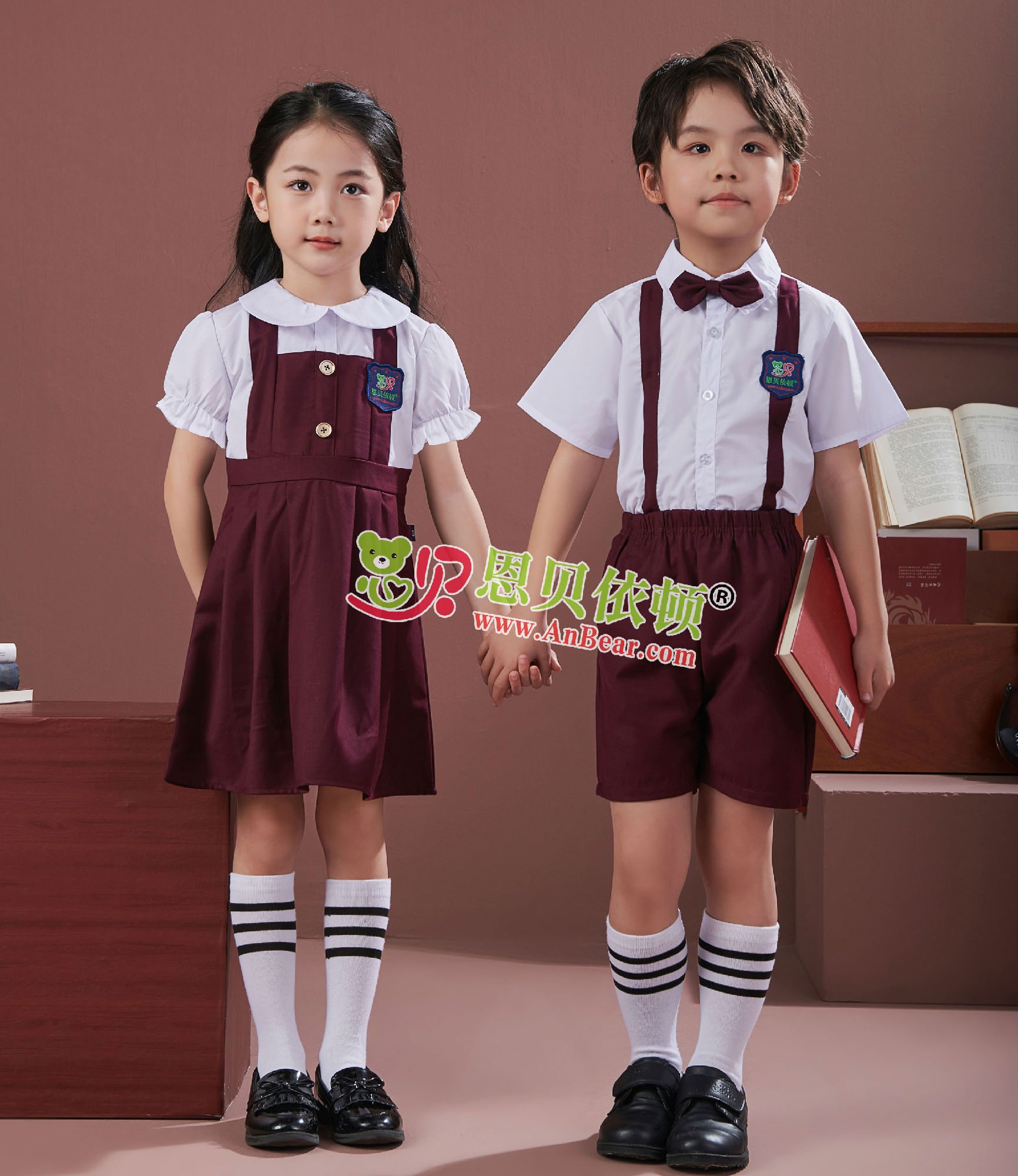 N10596AB幼儿园夏季园服-2024夏季新款园服|2024英伦风校服|恩贝依顿园服