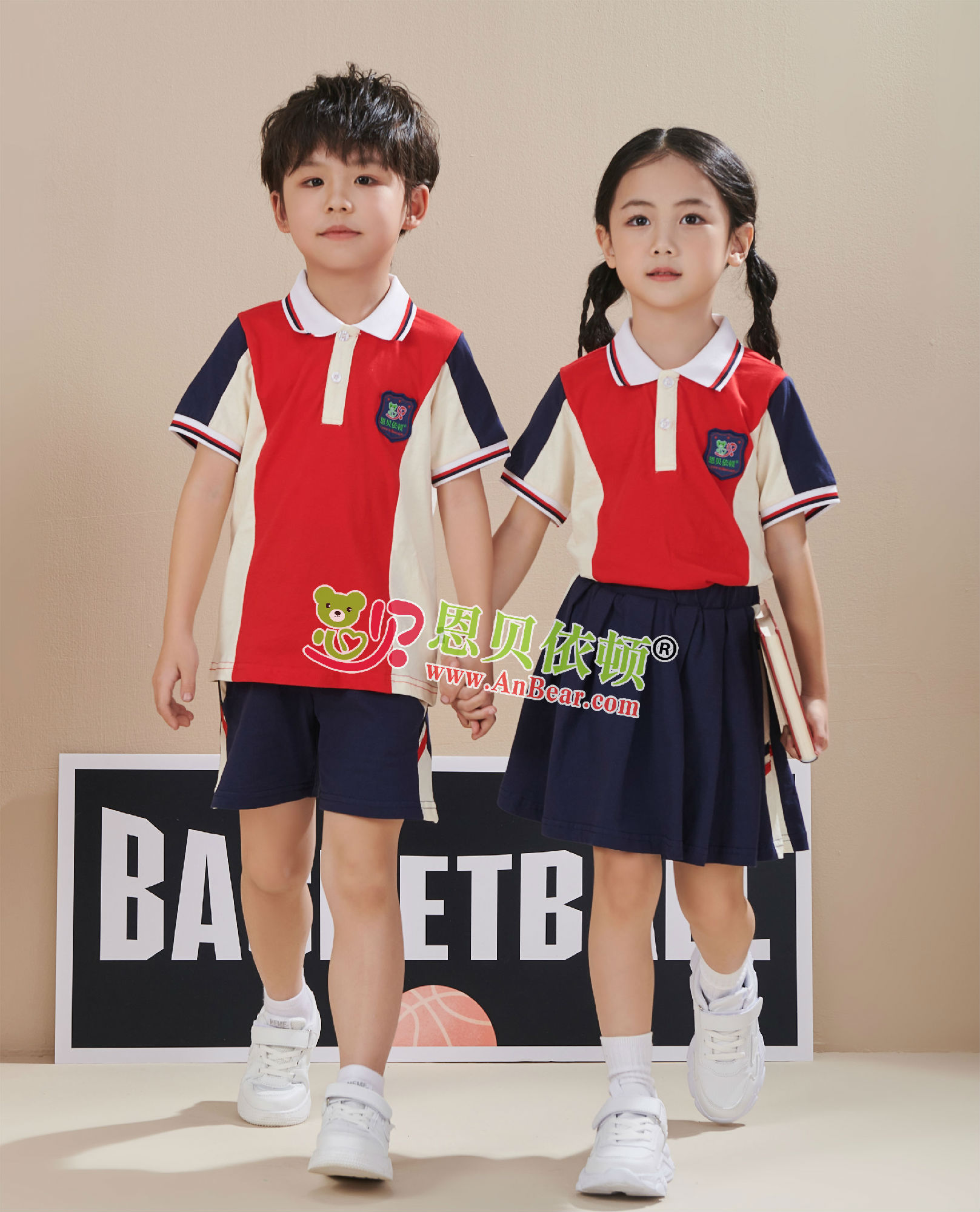 N10610AB幼儿园夏季园服-2024夏季新款园服|2024英伦风校服|恩贝依顿园服